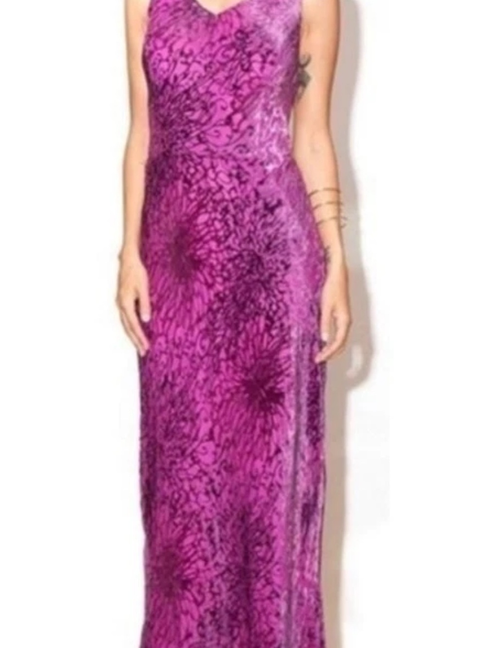 NWT. stunning 2OH Threads silk-blend maxi dress,